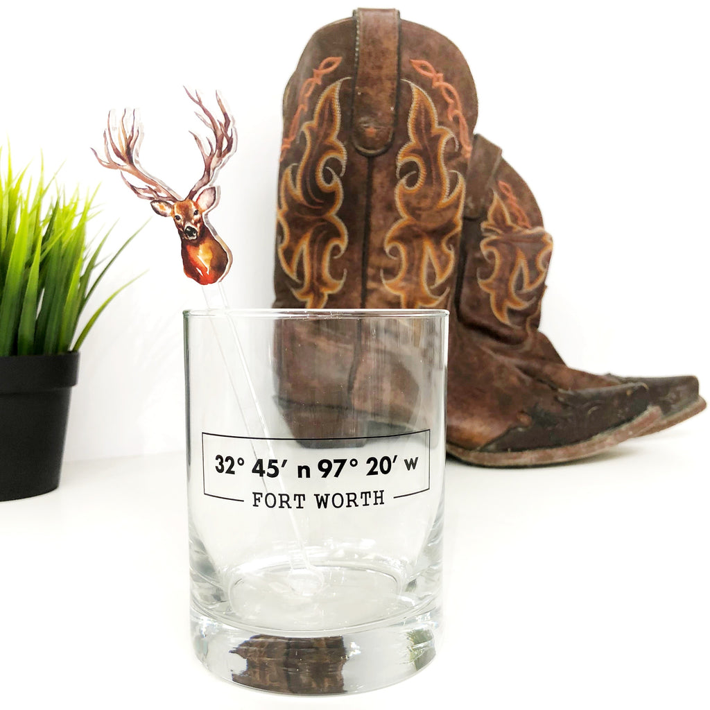 Deer Mount Acrylic Stir Sticks