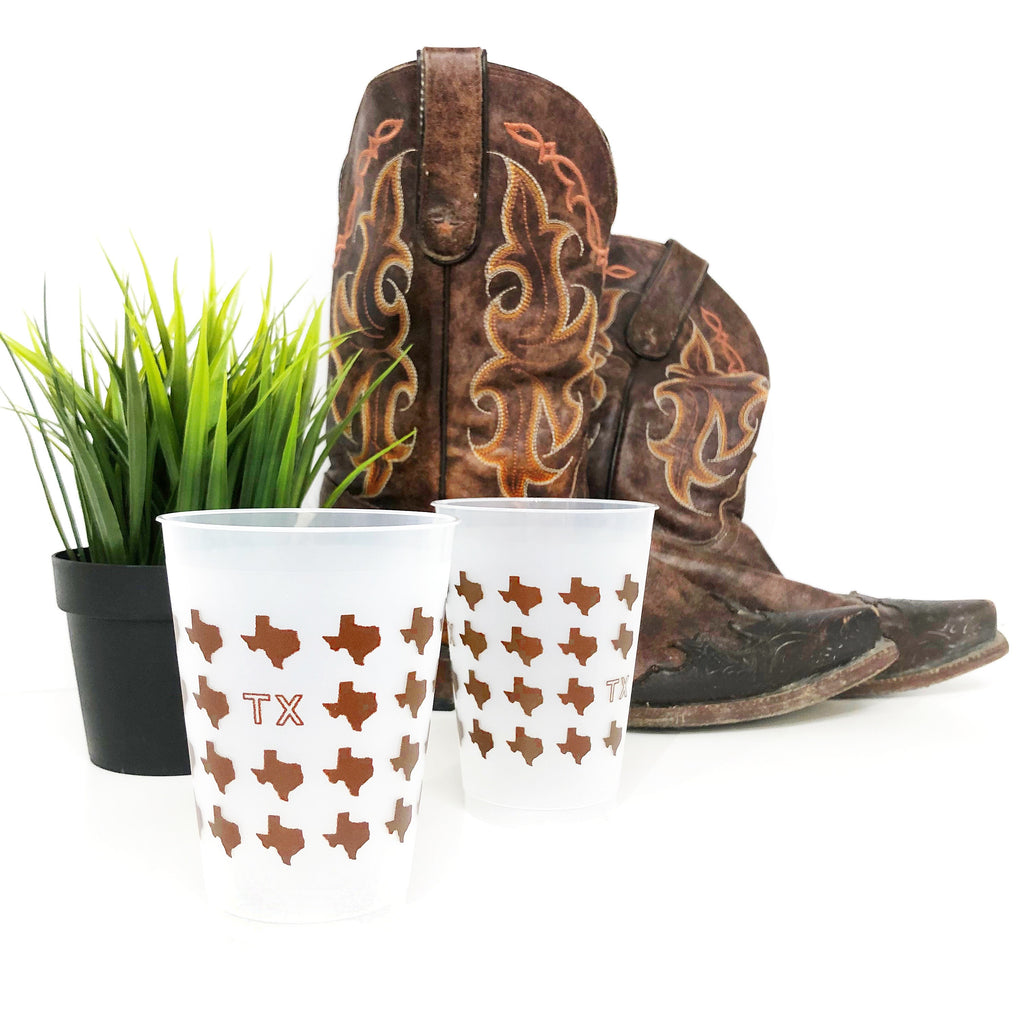Texas Wrap Shatterproof Cup 12 oz. - Brown