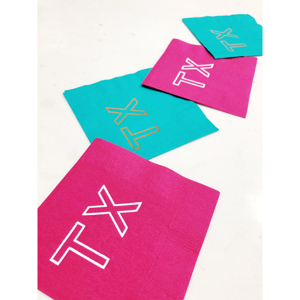 Pink TX Cocktail Napkins