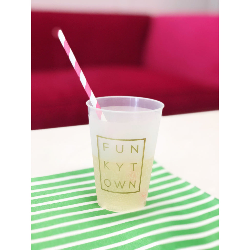 Metallic Gold Funkytown Shatterproof Cups