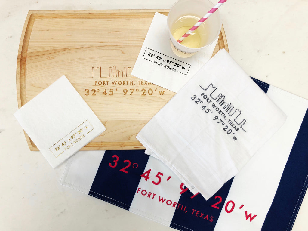 Metallic Printed Fort Worth Coordinate Napkins