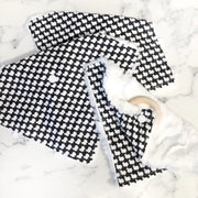Black Texas Hounds Tooth Lovie
