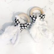 Black Texas Hounds Tooth Teether