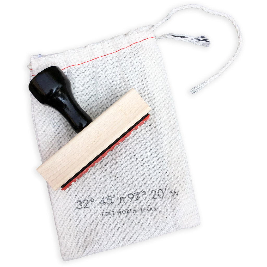 Fort Worth Coordinates Stamp