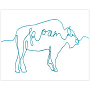 Roaming Buffalo Print
