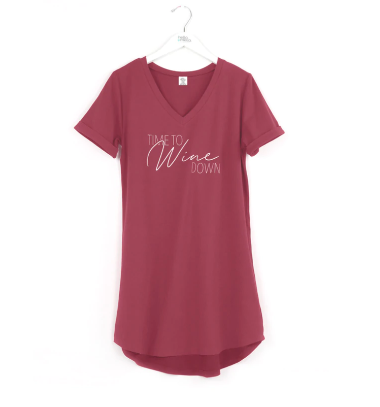 Time to Wine Down Sleep Dress