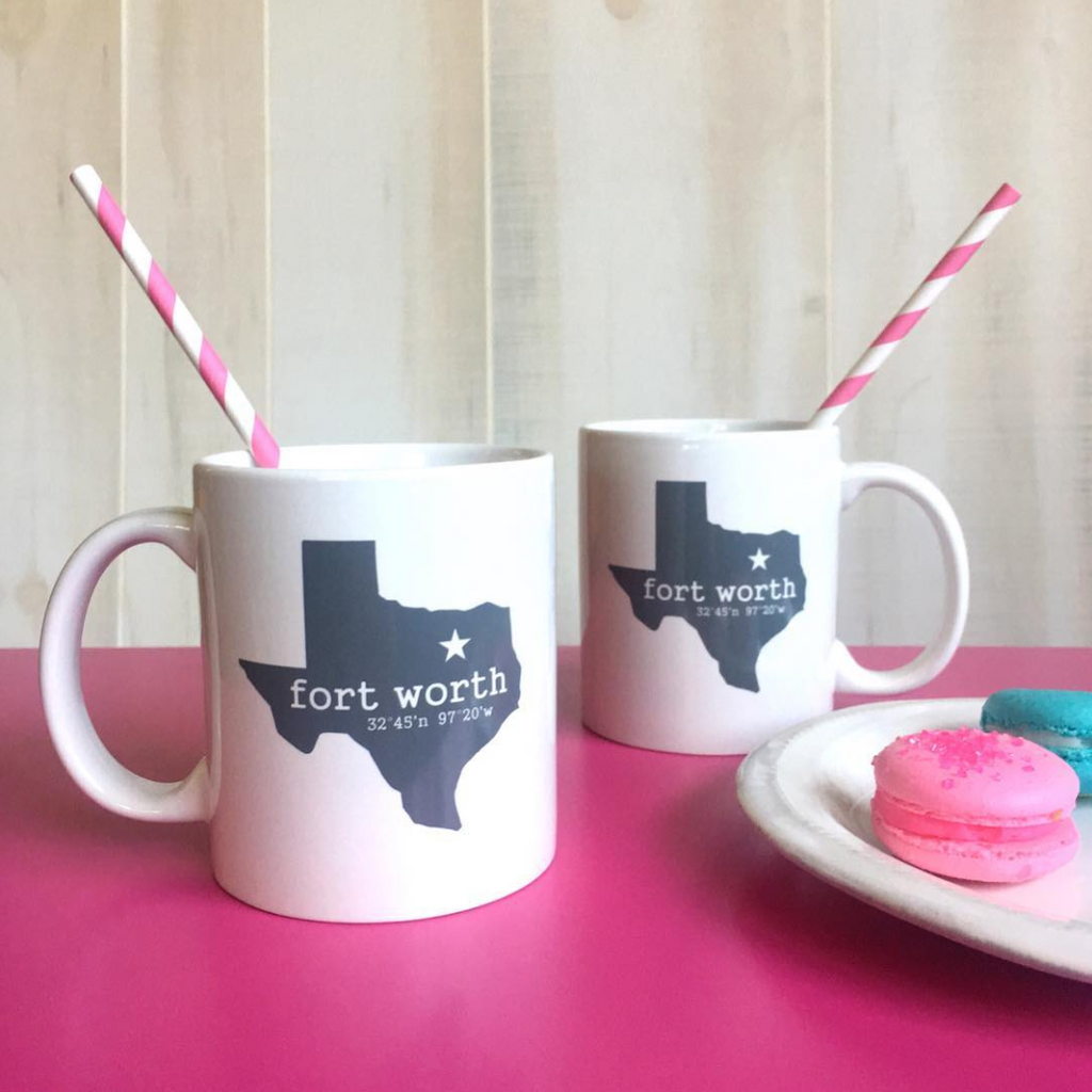 Fort Worth Coordinates Mug