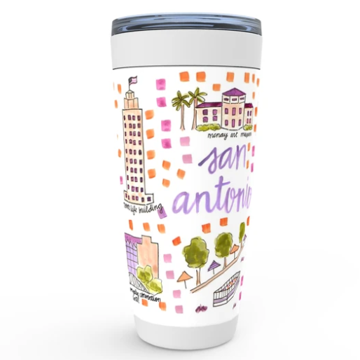 San Antonio Map Tumbler