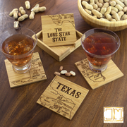 Texas State 4-PC Puzzle Coaster Set