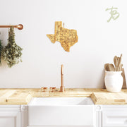 Texas Shaped Bamboo Serving and Cutting Board