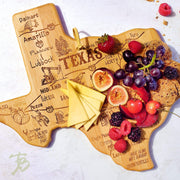 Texas Shaped Bamboo Serving and Cutting Board
