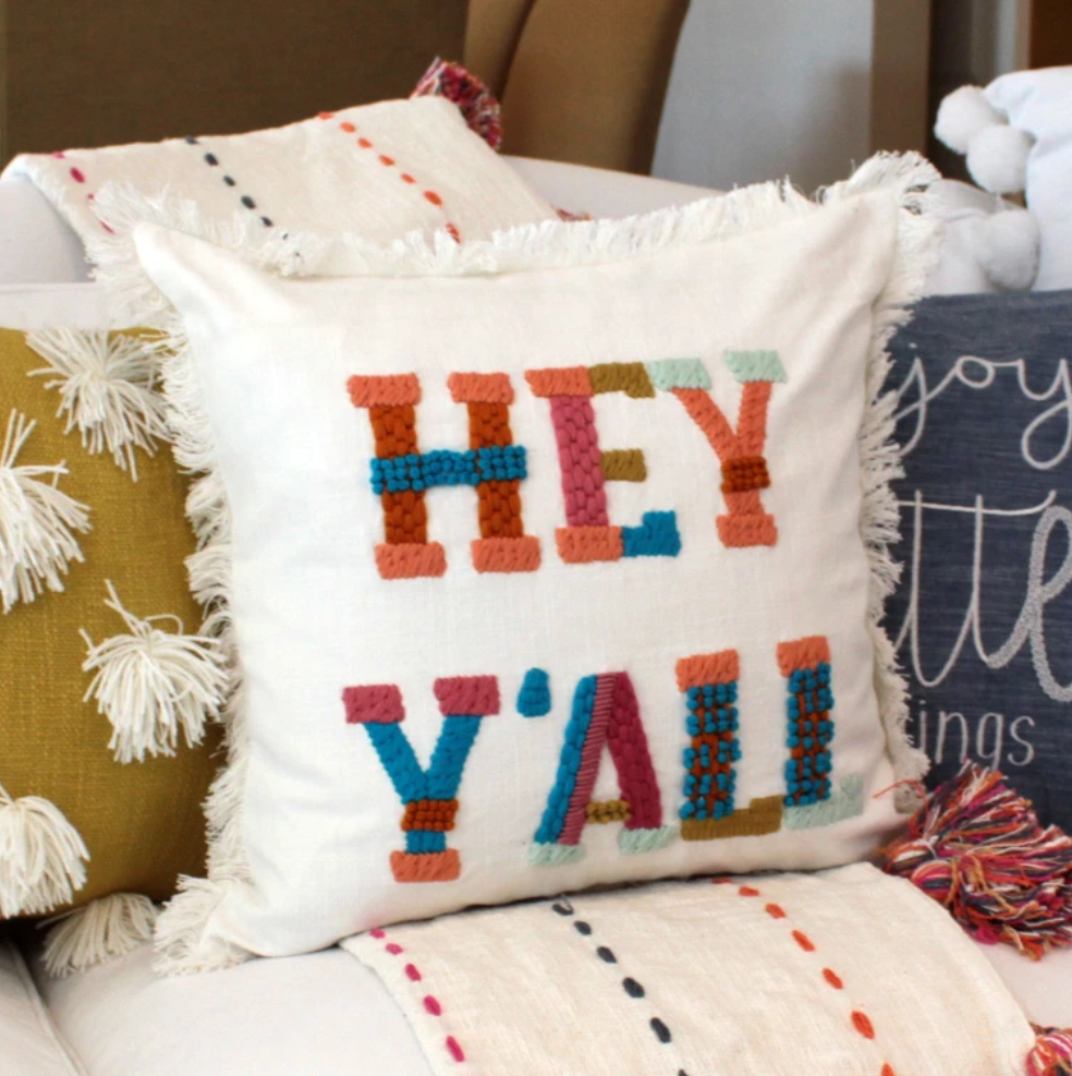 Can I Get A Hey Y'all Pillow with Insert