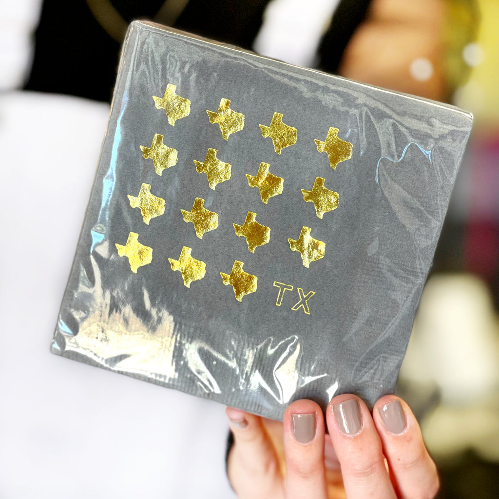 Gold TX Wrap Napkins - Gray 3-Ply