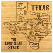 Texas State 4-PC Puzzle Coaster Set