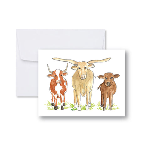 Three Cows Note Cards