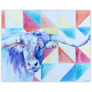 Modern Watercolor Bull Art Print