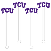 TCU Logo Acrylic Stir Sticks