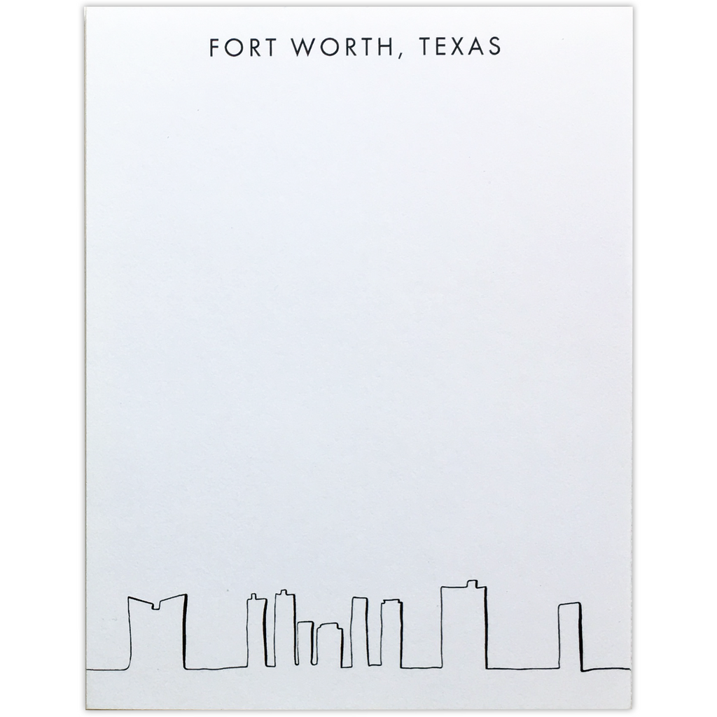 Fort Worth Skyline Notepad