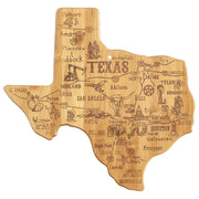 Texas Shaped Bamboo Serving and Cutting Board