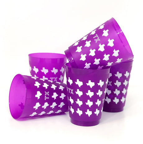 Purple Texas Wrap Shatterproof Cups - 16 oz.