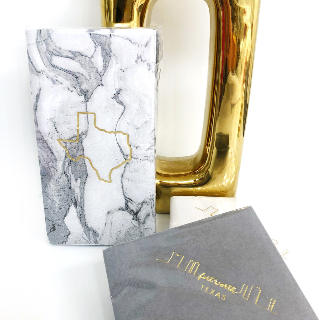Marble Gold TX guest towels